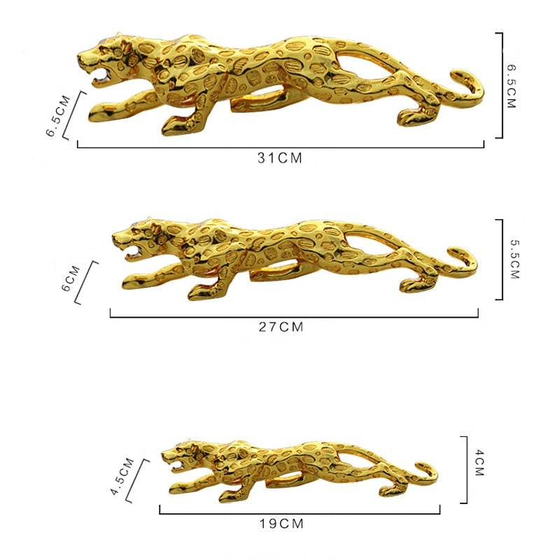 Escultura de Leopardo em Resina para Decoração - AMERYK