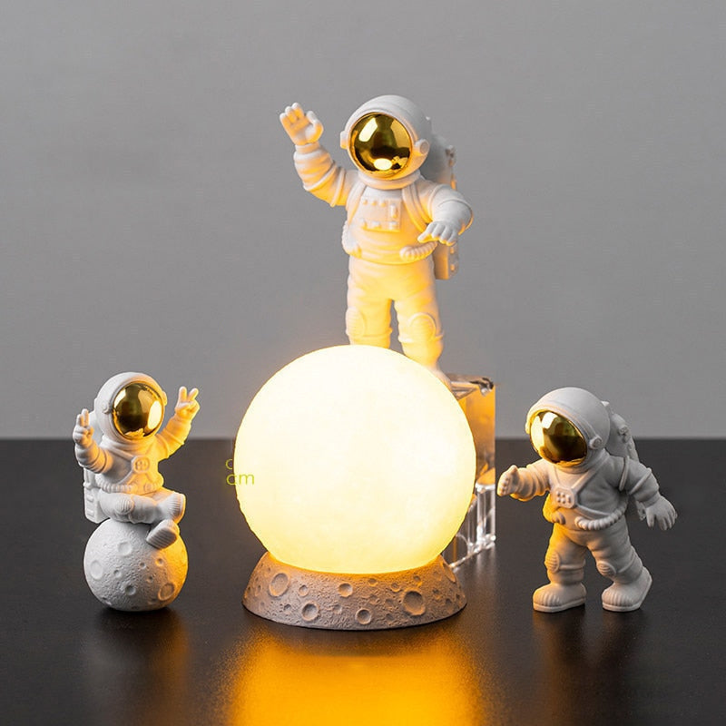 3-4 Pcs Decoração de Astronauta e Lua para Sala e Quarto - AMERYK