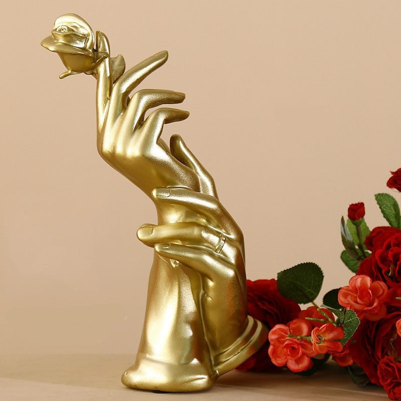 Escultura de Rosa para Decoração de Casa - AMERYK