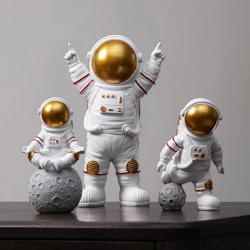 3 Pçs Escultura de Astronauta e Decoração para Casa - AMERYK